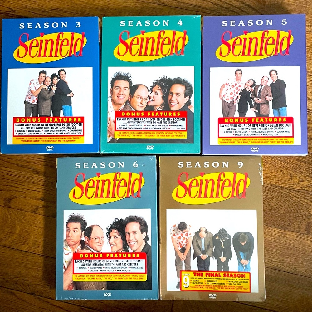 Seinfeld 🆕 Brand New DVDs, Seasons 3-6 & 9, Seeled in Plastic